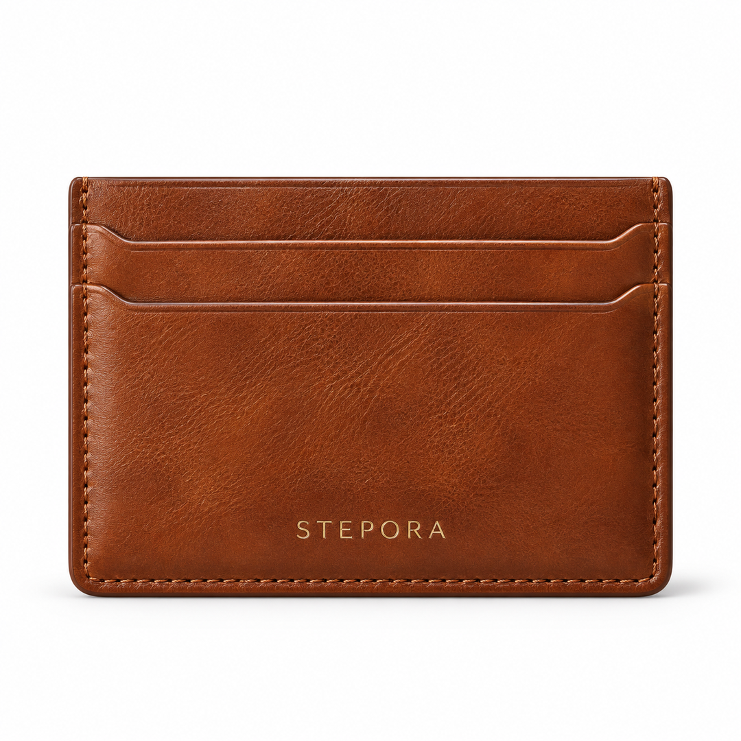 STEPORA Auvren Kaarthouder – Cognac Bruin