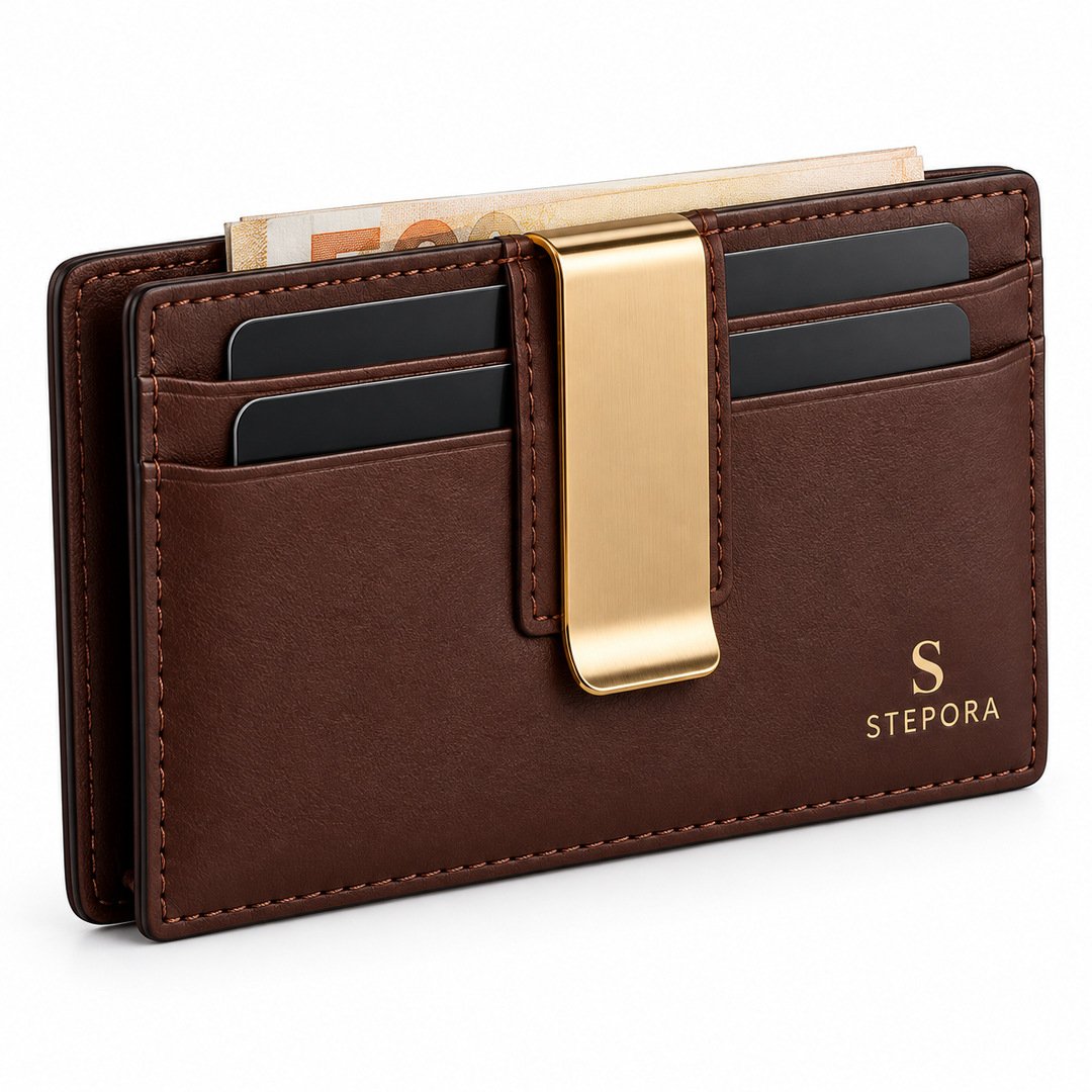 STEPORA Solvane Money Clip Portemonnee – Mokkabruin