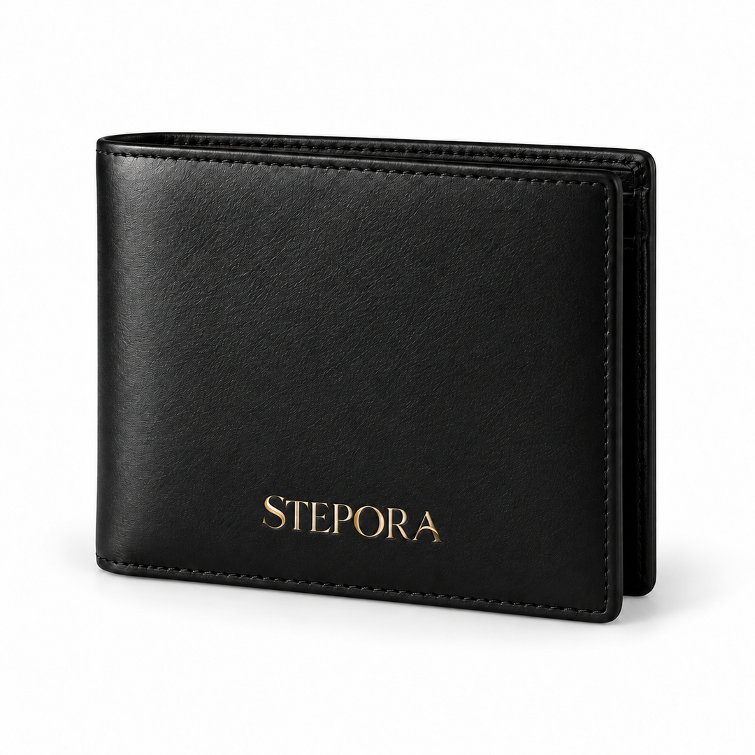 STEPORA Veyron Slim Portemonnee – Onyx Zwart
